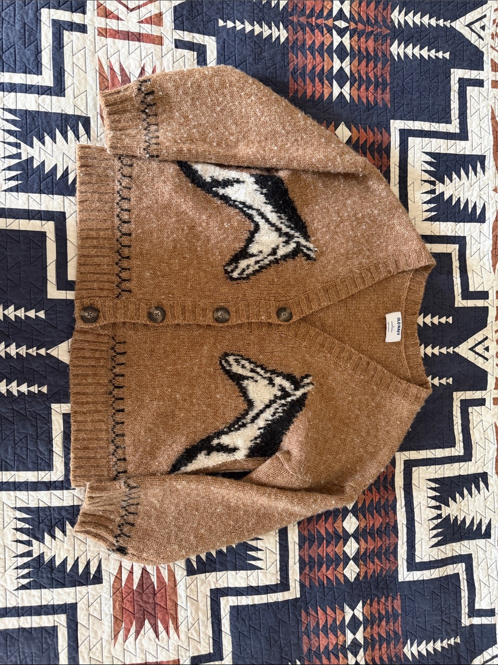 Old Navy Brown Kids Cardigan with Fox Design